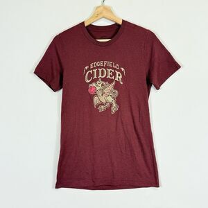 McMenamin's Restaurant Maroon Edgefield Cider Griffon‎ Tee Shirt Top Adult Small
